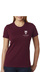 Bad Wolf Ladies Maroon Tee :: BW205 - View 1
