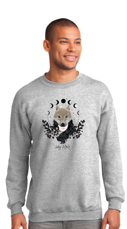 Lady Wolf Ash Crewneck :: LW108