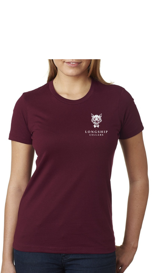 Bad Wolf Ladies Maroon Tee :: BW205