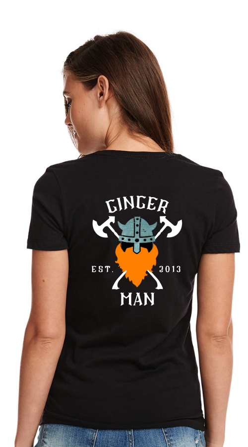 Ginger Man Ladies Black Tee :: GM203