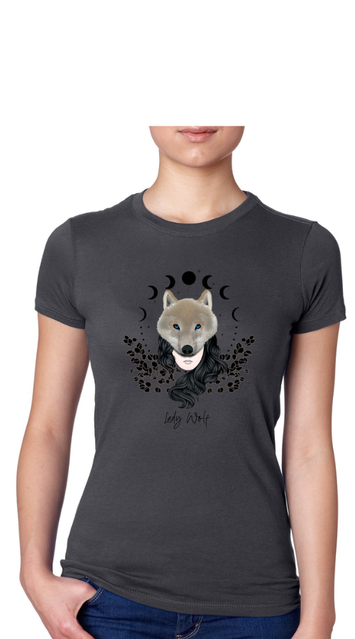 Lady Wolf Ladies Heavy Metal Tee :: LW102